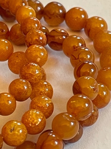 Amber beaded bracelet - amber,