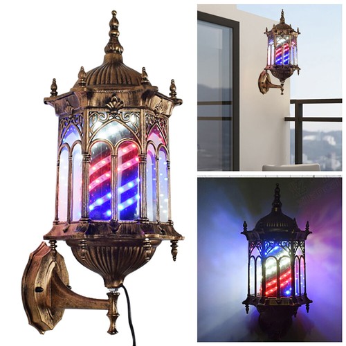 Retro barber pole light - retro, shop