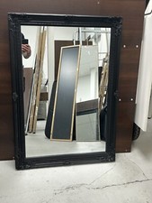 Huge, Impressive, Antique Victorian Over Mantel Mirror, Black