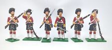 6X TROPHY MINIATURES SCOTTISH HIGHLANDERS NAPOLEONIC TOY SOLDIERS WITH OFFICER