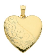Yellow Gold Heart Locket Solid