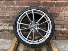 VW GOLF R MK7 19" PRETORIA ALLOY WHEEL RIM MICHELIN PS4 CRACKED 5G0601025AJ X1
