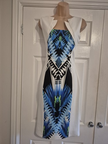Blue white occasion dress - &,