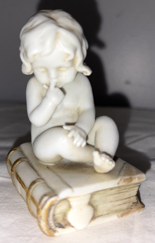 Antique little girl sitting - antique,
