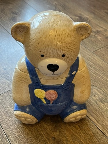 Vintage teddy cookie jar - vintage,