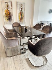 Marble Dinning Table (180cmx90cm) And Chairs