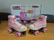 Roces Chuck Roller Quad 4 Wheel Skates Pink Size 1 Kids Junior High Top