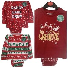 Baby Boys Girls Xmas Christmas Pyjamas Candy Cain Tree Reindeer Pj's