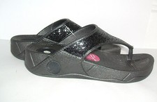 TONETIME ACTIVE WALKERS SIZE 3 4 5 6 7 8 BLACK TONING FLIP FLOPS SANDALS SHOES