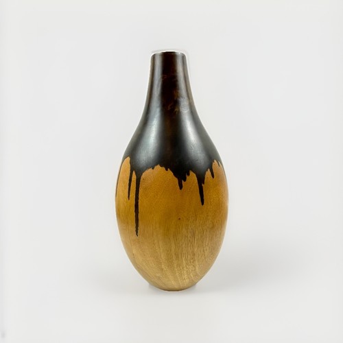 Large wooden floor vase - vase, drip