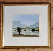 Original Watercolour  Redwings Downwind By Artist David Weston