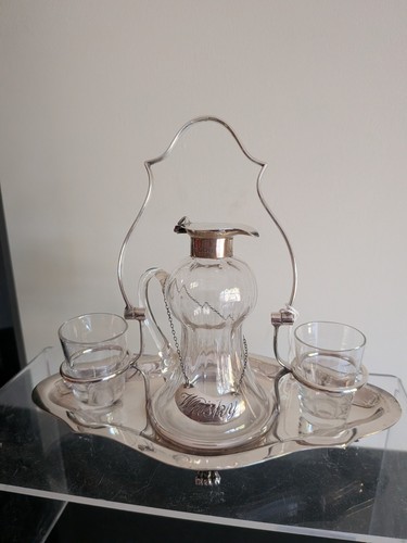 Whiskey silver topped noggin - silver,