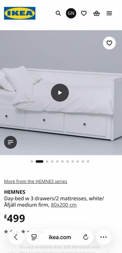 Ikea hemnes day bed - bed, white