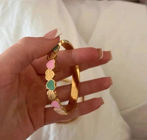 Gold chunky bangle - bangle, bracelet