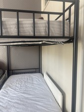 Metal Black Bunk Bed Double