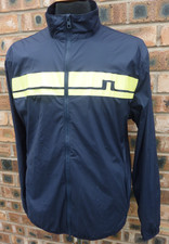 J.Lindeberg Golf Lee Light Stretch Windproof Navy Yellow Jacket Men's Size Large