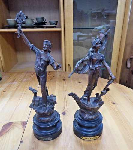 Antique french bronzed spelter - french,