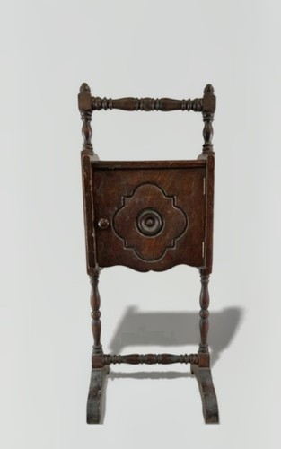 Antique wood smoking stand - antique, 11
