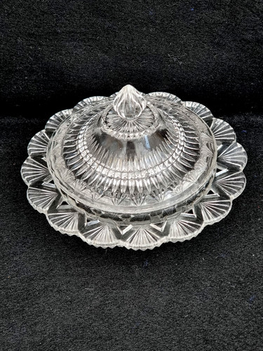 Vintage pressed glass covered - vintage,