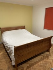 Pine king sleigh bed for sale