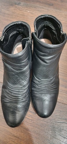 Boots ankle leather - leather, black
