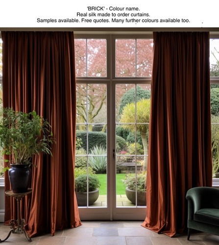 Terracotta silk sample - sample., mtm