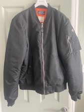 Schott Bros Jet 17 Black Bomber Jacket Flying Type-U Coat Size XL