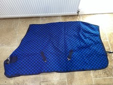 6’0” Fal Pro Domino Blue Check Cooler Rug
