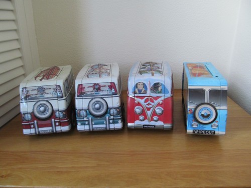 Empty camper van biscuit tins - camper,