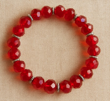 Handmade Bright Red Crystal &