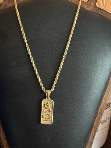 Celestial moon gold - celestial, pendant