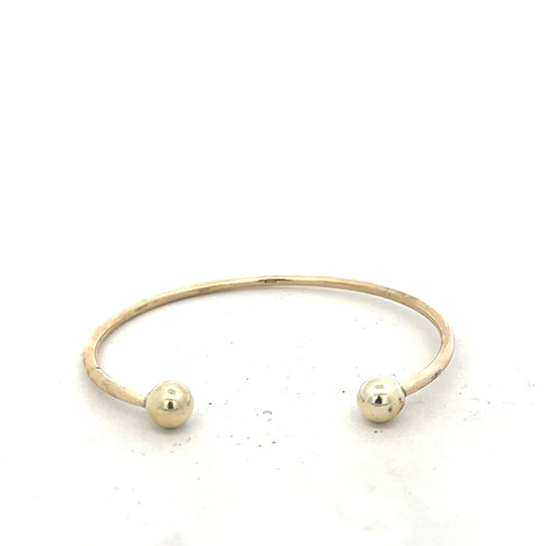 9ct yellow gold bangle 7g - gold,