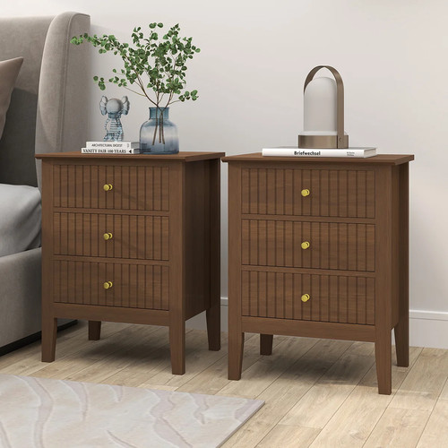 Pair drawer bedside table - 3,