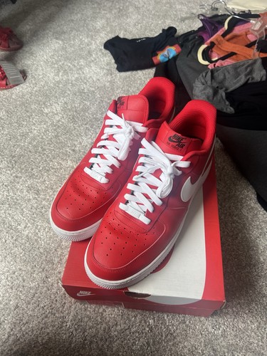 Nike red air - force, one