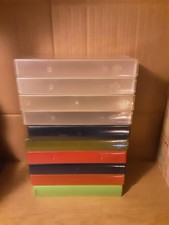 10 x EMPTY MULTICOLORED VHS