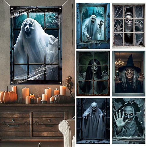 Halloween spooky window - window, decor