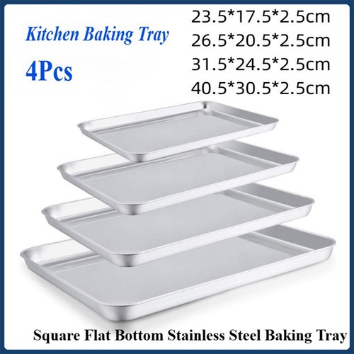 4pc stainless steel baking - stainless,