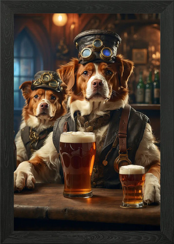 Brittany spaniel beer dog - beer,