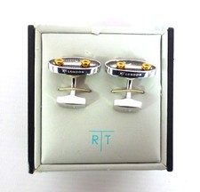 RT by Tateossian London Metal Cufflinks Racecar Themed
