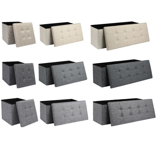 Folding ottoman storage box - storage,