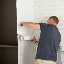 2m X 45cm FABLON GLOSSY WHITE STICKY BACK PLASTIC SELF ADHESIVE VINYL FILM WRAP