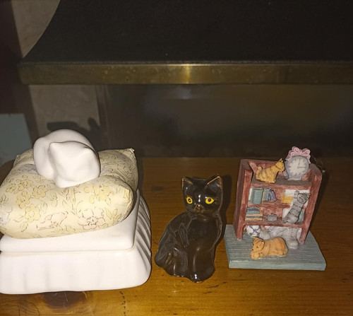 Three cat ornaments - three, ornaments,