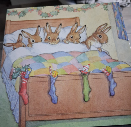 Christmas card tucked up - card---tucked,