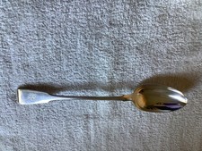 LONDON 1833 HALLMARKED SILVER BASTING SPOON BY WILLIAM COLLINS 106g  12”LONG