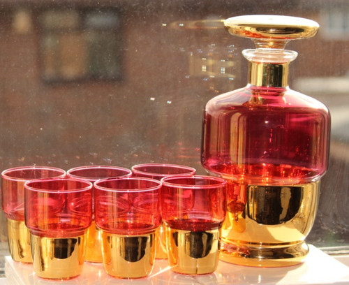 Italian style cranberry glass - style,