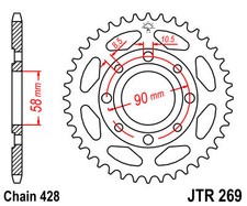 Rear Sprocket JTR 269-41 for