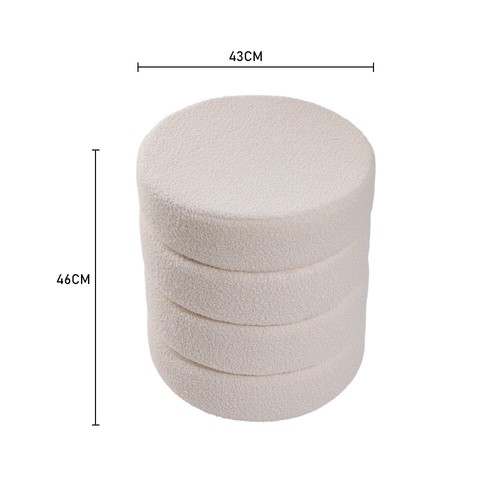 Round footstool dressing table - footstool,
