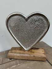 Silver coloured hammered metal - silver,