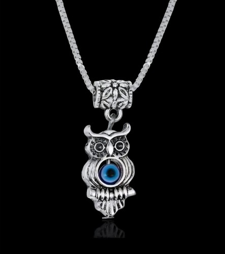 Evil eye owl pendant necklace - eye,