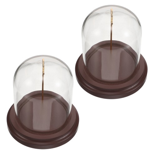 2pcs clear glass pocket watch - clear,
